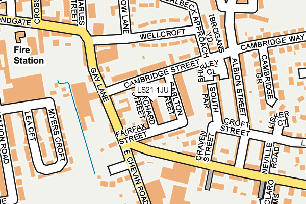 LS21 1JU map - OS OpenMap – Local (Ordnance Survey)