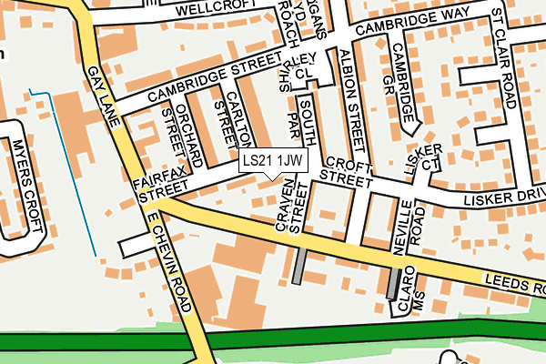 LS21 1JW map - OS OpenMap – Local (Ordnance Survey)