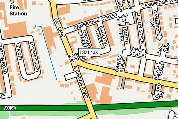 LS21 1JX map - OS OpenMap – Local (Ordnance Survey)
