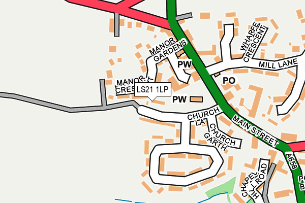 LS21 1LP map - OS OpenMap – Local (Ordnance Survey)