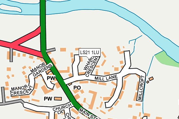 LS21 1LU map - OS OpenMap – Local (Ordnance Survey)