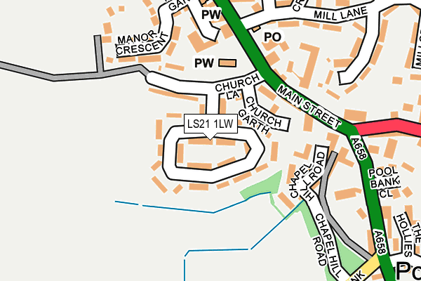 LS21 1LW map - OS OpenMap – Local (Ordnance Survey)