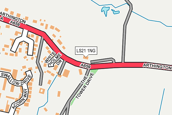 LS21 1NG map - OS OpenMap – Local (Ordnance Survey)