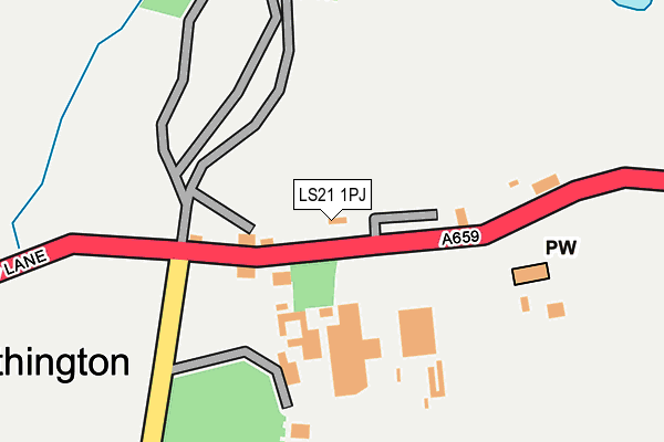 LS21 1PJ map - OS OpenMap – Local (Ordnance Survey)