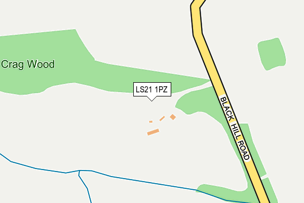 LS21 1PZ map - OS OpenMap – Local (Ordnance Survey)