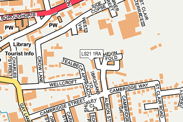 LS21 1RA map - OS OpenMap – Local (Ordnance Survey)