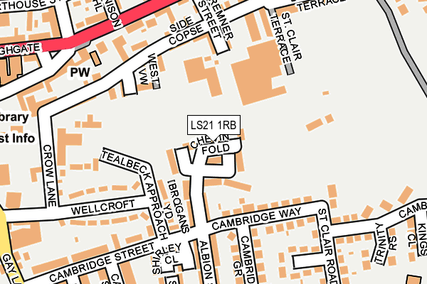 LS21 1RB map - OS OpenMap – Local (Ordnance Survey)