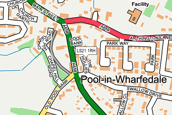 LS21 1RH map - OS OpenMap – Local (Ordnance Survey)