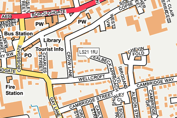 LS21 1RJ map - OS OpenMap – Local (Ordnance Survey)