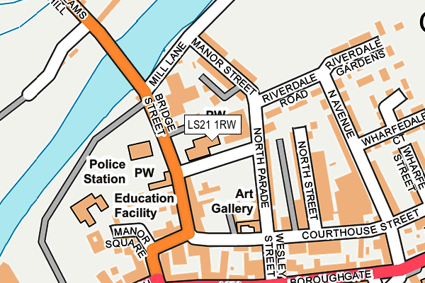 LS21 1RW map - OS OpenMap – Local (Ordnance Survey)