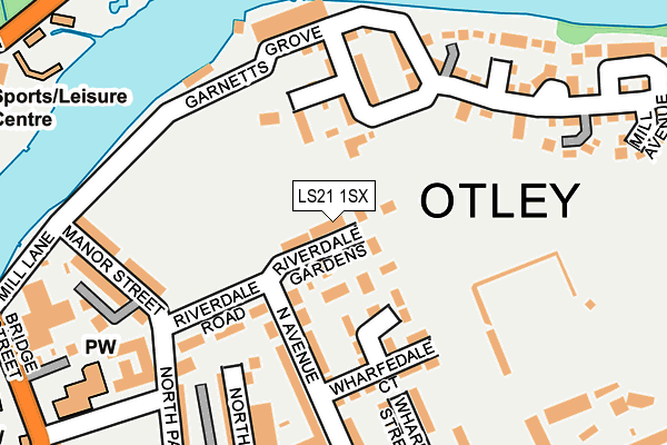 LS21 1SX map - OS OpenMap – Local (Ordnance Survey)