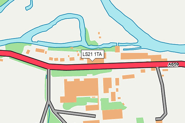 LS21 1TA map - OS OpenMap – Local (Ordnance Survey)