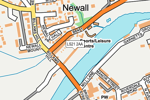 LS21 2AA map - OS OpenMap – Local (Ordnance Survey)