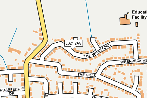 LS21 2AG map - OS OpenMap – Local (Ordnance Survey)