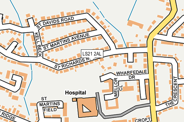 LS21 2AL map - OS OpenMap – Local (Ordnance Survey)