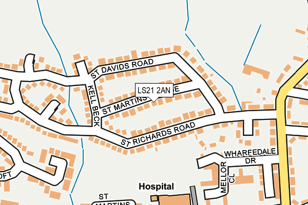 LS21 2AN map - OS OpenMap – Local (Ordnance Survey)