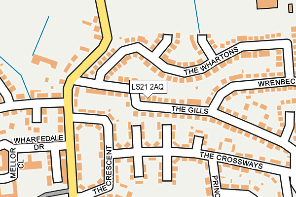 LS21 2AQ map - OS OpenMap – Local (Ordnance Survey)