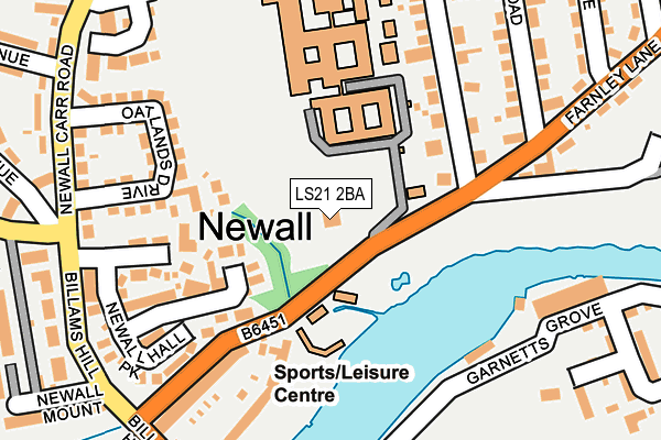 LS21 2BA map - OS OpenMap – Local (Ordnance Survey)