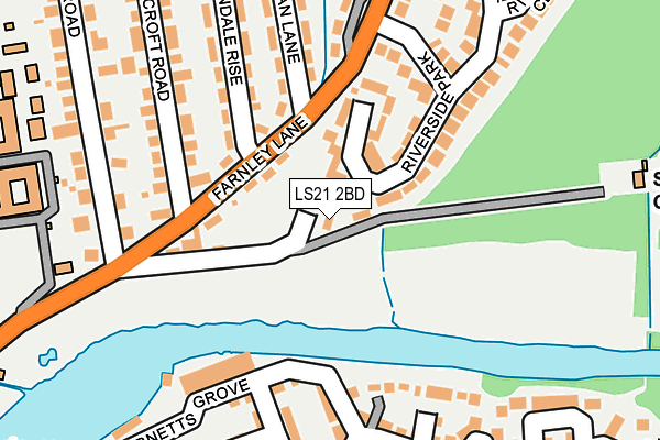LS21 2BD map - OS OpenMap – Local (Ordnance Survey)