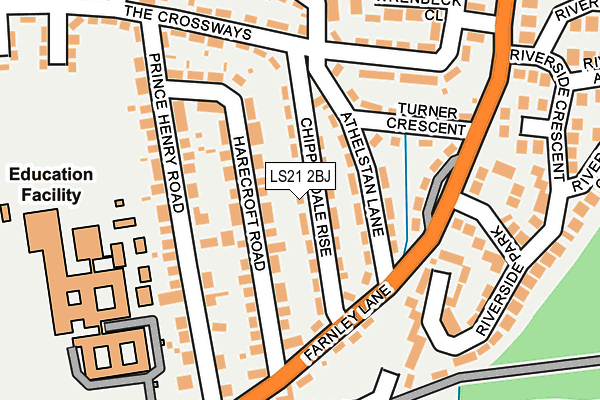 LS21 2BJ map - OS OpenMap – Local (Ordnance Survey)