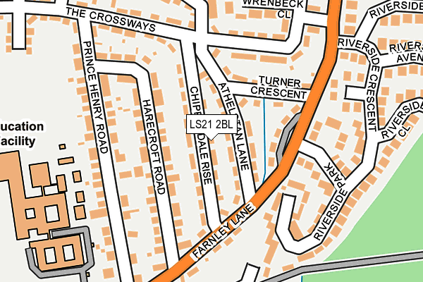 LS21 2BL map - OS OpenMap – Local (Ordnance Survey)