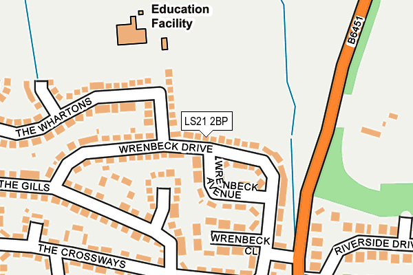 LS21 2BP map - OS OpenMap – Local (Ordnance Survey)