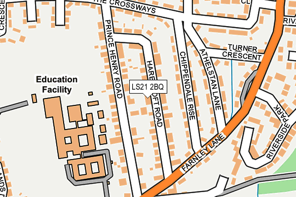 LS21 2BQ map - OS OpenMap – Local (Ordnance Survey)