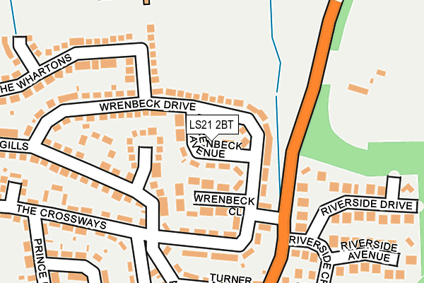 LS21 2BT map - OS OpenMap – Local (Ordnance Survey)