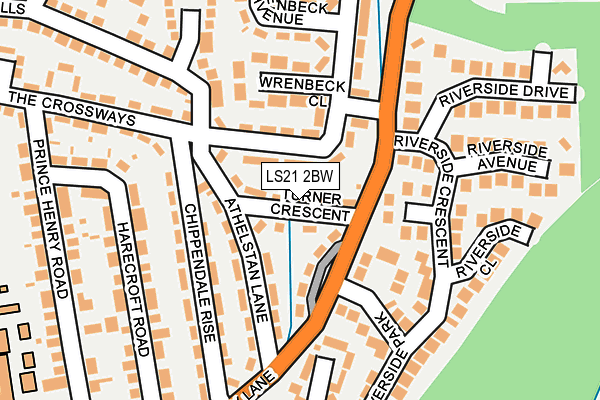 LS21 2BW map - OS OpenMap – Local (Ordnance Survey)