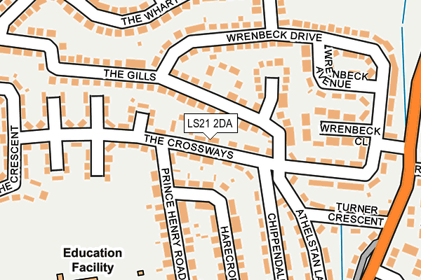 LS21 2DA map - OS OpenMap – Local (Ordnance Survey)