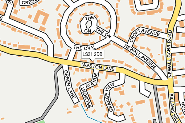 LS21 2DB map - OS OpenMap – Local (Ordnance Survey)