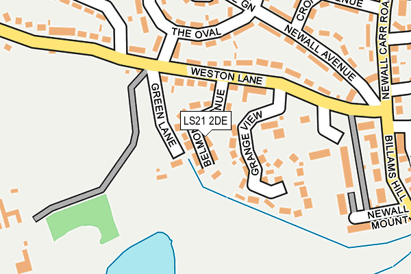 LS21 2DE map - OS OpenMap – Local (Ordnance Survey)