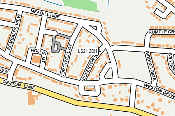 LS21 2DH map - OS OpenMap – Local (Ordnance Survey)