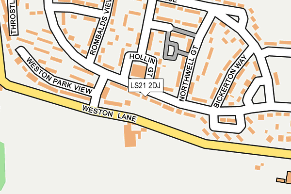 LS21 2DJ map - OS OpenMap – Local (Ordnance Survey)