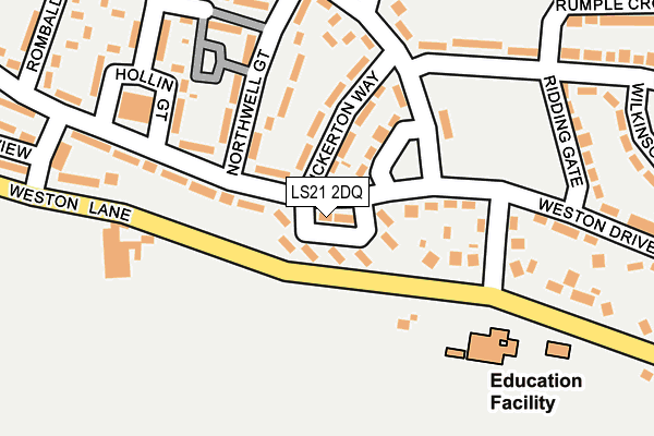 LS21 2DQ map - OS OpenMap – Local (Ordnance Survey)