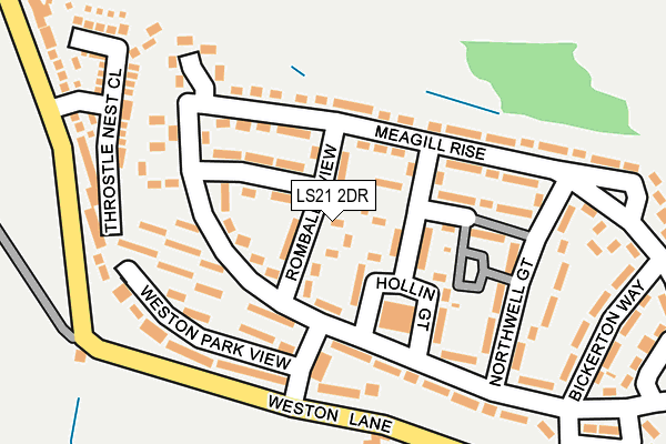 LS21 2DR map - OS OpenMap – Local (Ordnance Survey)