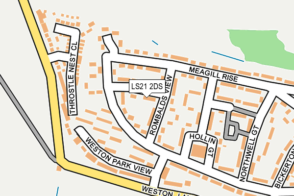 LS21 2DS map - OS OpenMap – Local (Ordnance Survey)