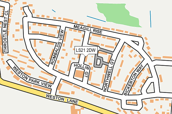 LS21 2DW map - OS OpenMap – Local (Ordnance Survey)