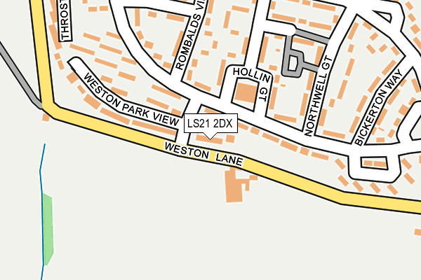 LS21 2DX map - OS OpenMap – Local (Ordnance Survey)