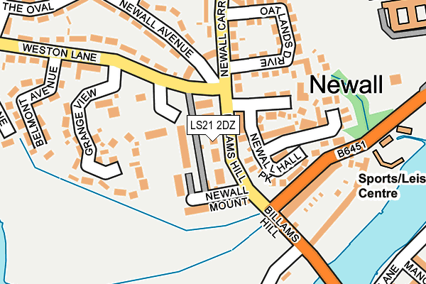 LS21 2DZ map - OS OpenMap – Local (Ordnance Survey)