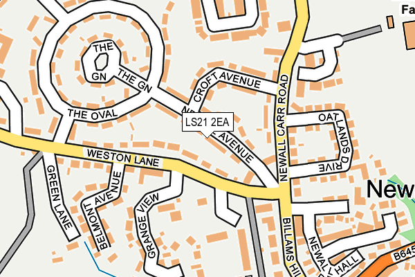 LS21 2EA map - OS OpenMap – Local (Ordnance Survey)
