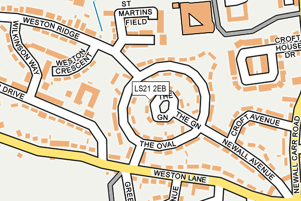 LS21 2EB map - OS OpenMap – Local (Ordnance Survey)