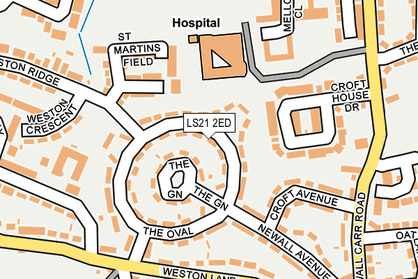 LS21 2ED map - OS OpenMap – Local (Ordnance Survey)