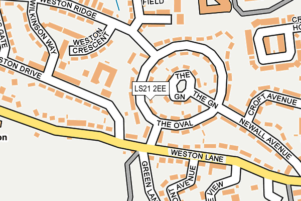 LS21 2EE map - OS OpenMap – Local (Ordnance Survey)