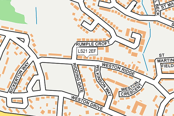 LS21 2EF map - OS OpenMap – Local (Ordnance Survey)