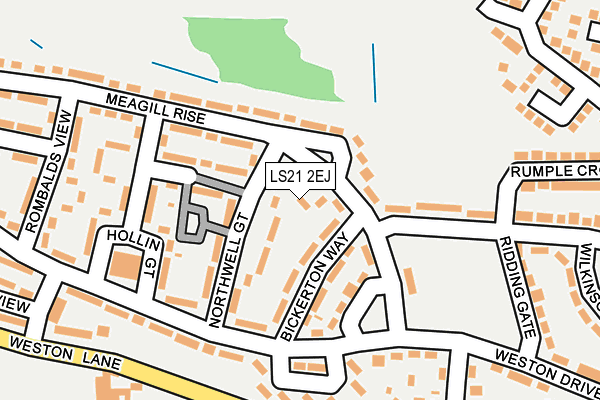 LS21 2EJ map - OS OpenMap – Local (Ordnance Survey)
