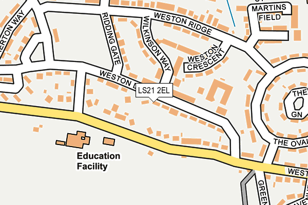 LS21 2EL map - OS OpenMap – Local (Ordnance Survey)