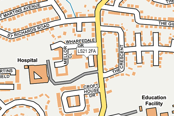 LS21 2FA map - OS OpenMap – Local (Ordnance Survey)