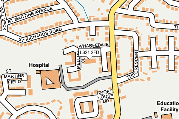 LS21 2FD map - OS OpenMap – Local (Ordnance Survey)