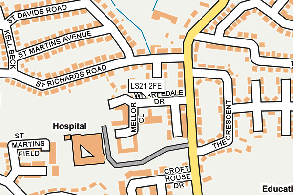 LS21 2FE map - OS OpenMap – Local (Ordnance Survey)